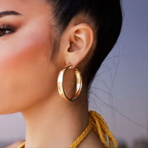 Bad Girls Only Hoop Earrings - Gold